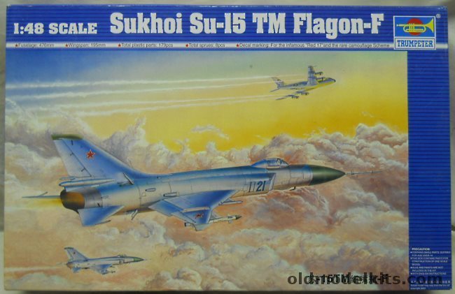 Trumpeter 1/48 Sukhoi Su-15 TM Flagon F - USSR, 02811 plastic model kit